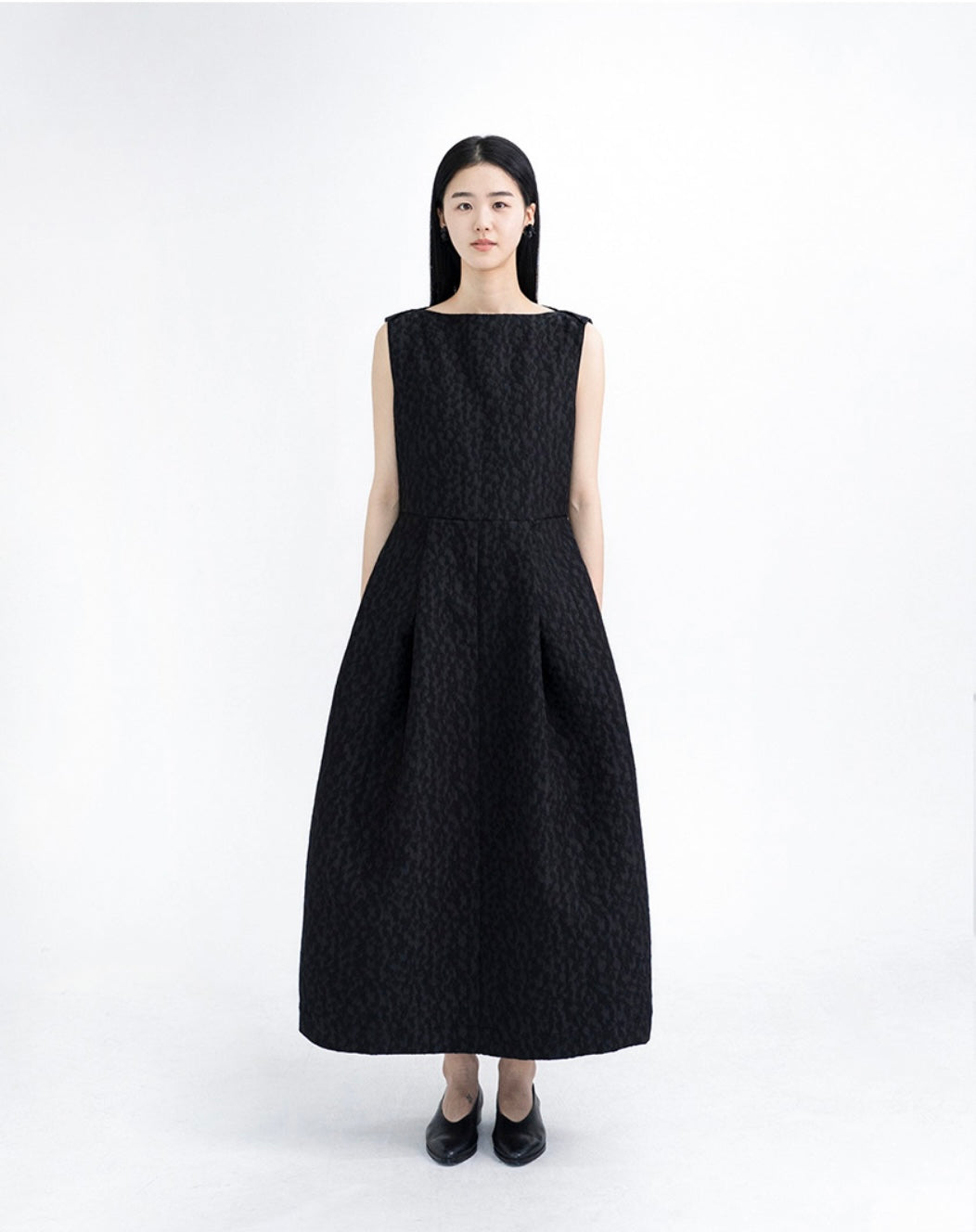 Boat Neck Floral Dress