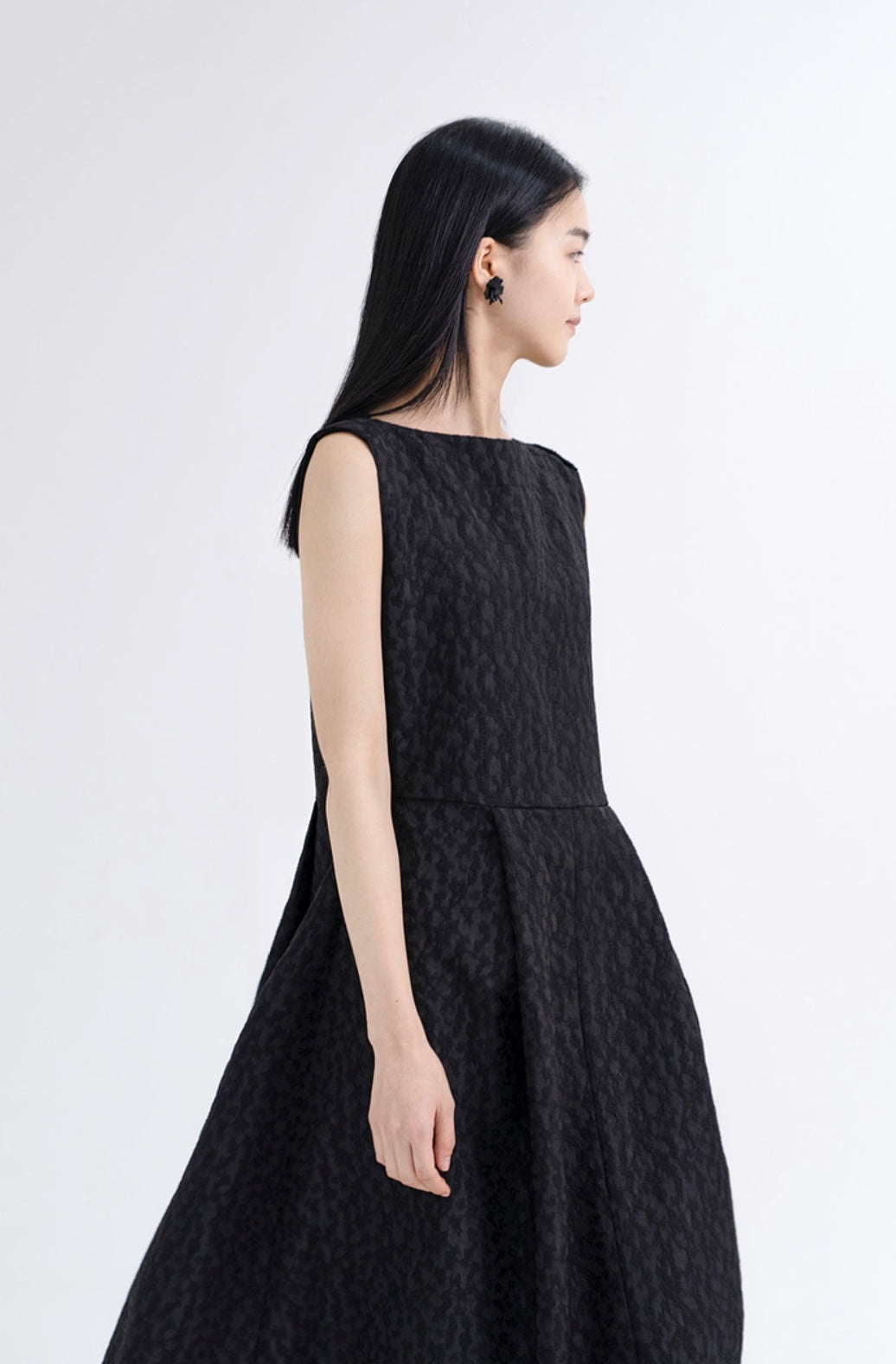 Boat Neck Floral Dress