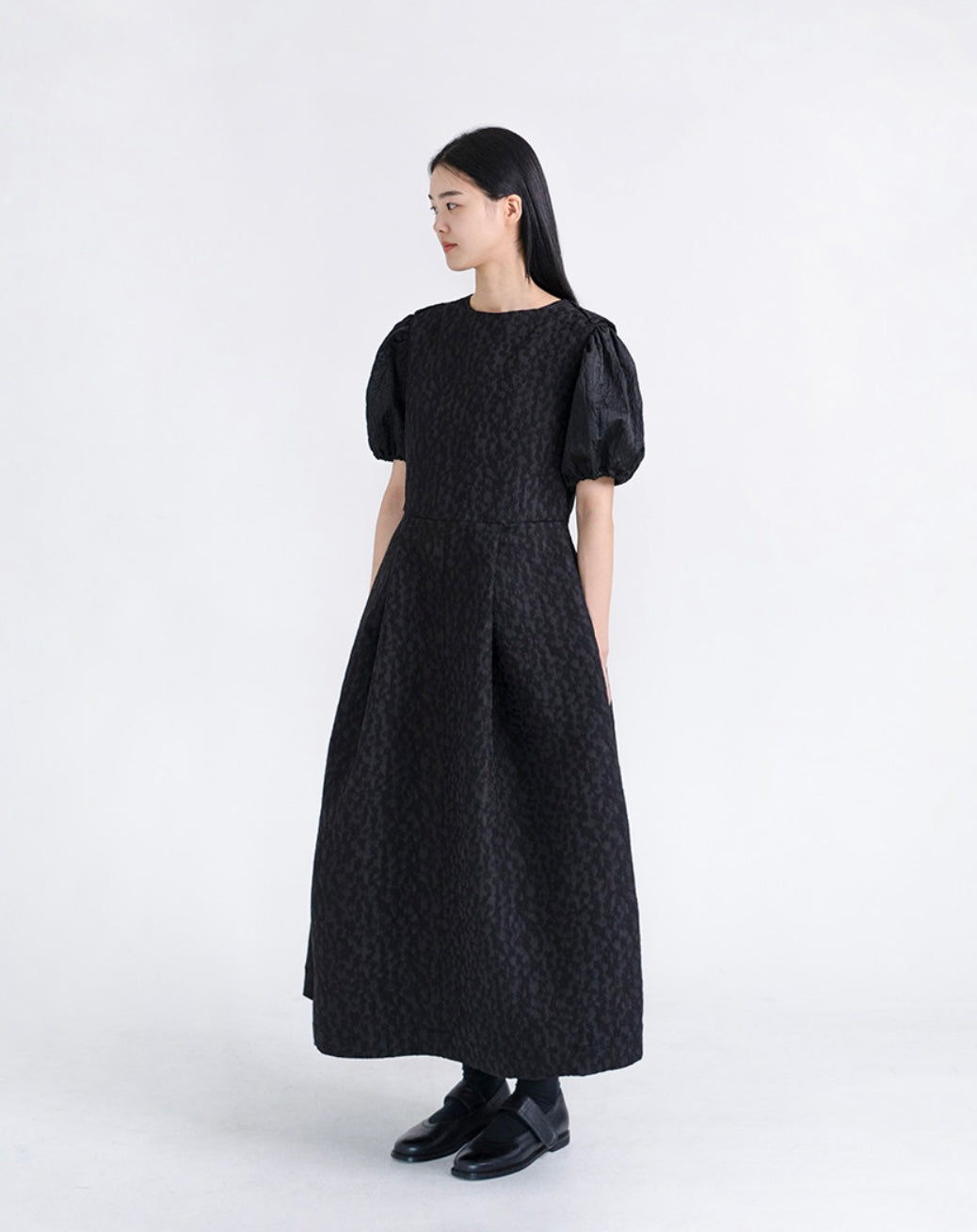Boat Neck Floral Dress