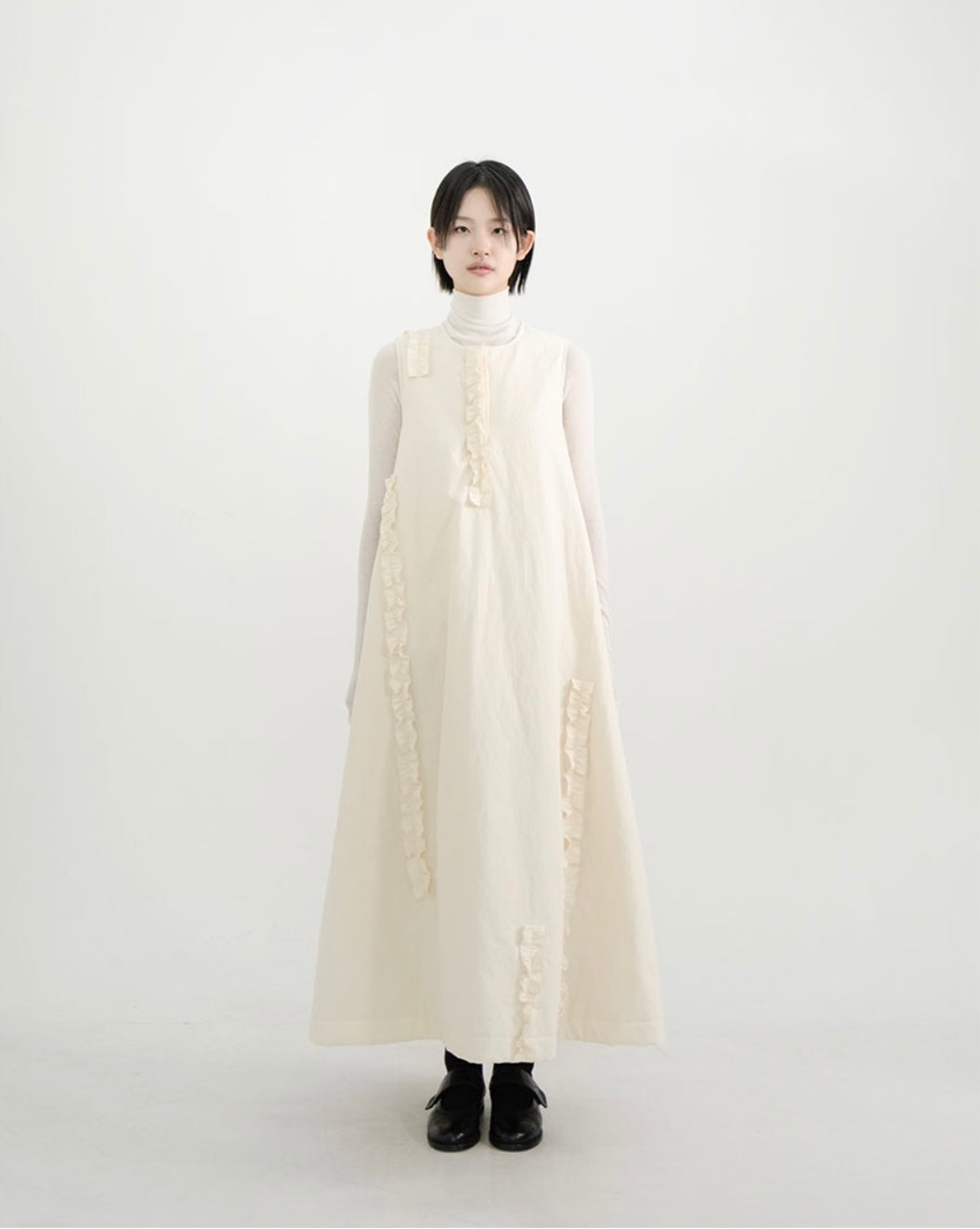 Soft Frill Padding Dress