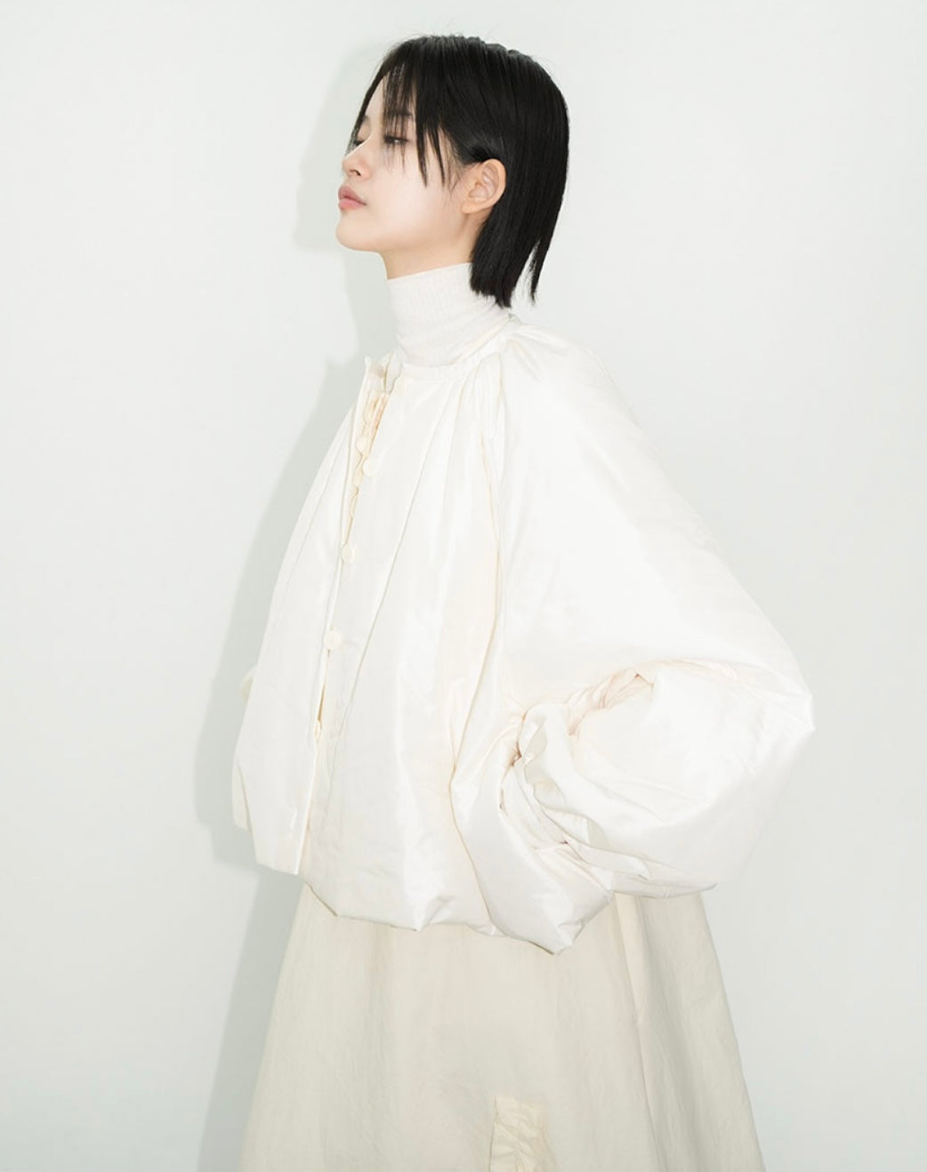 Soft Frill Padding Dress