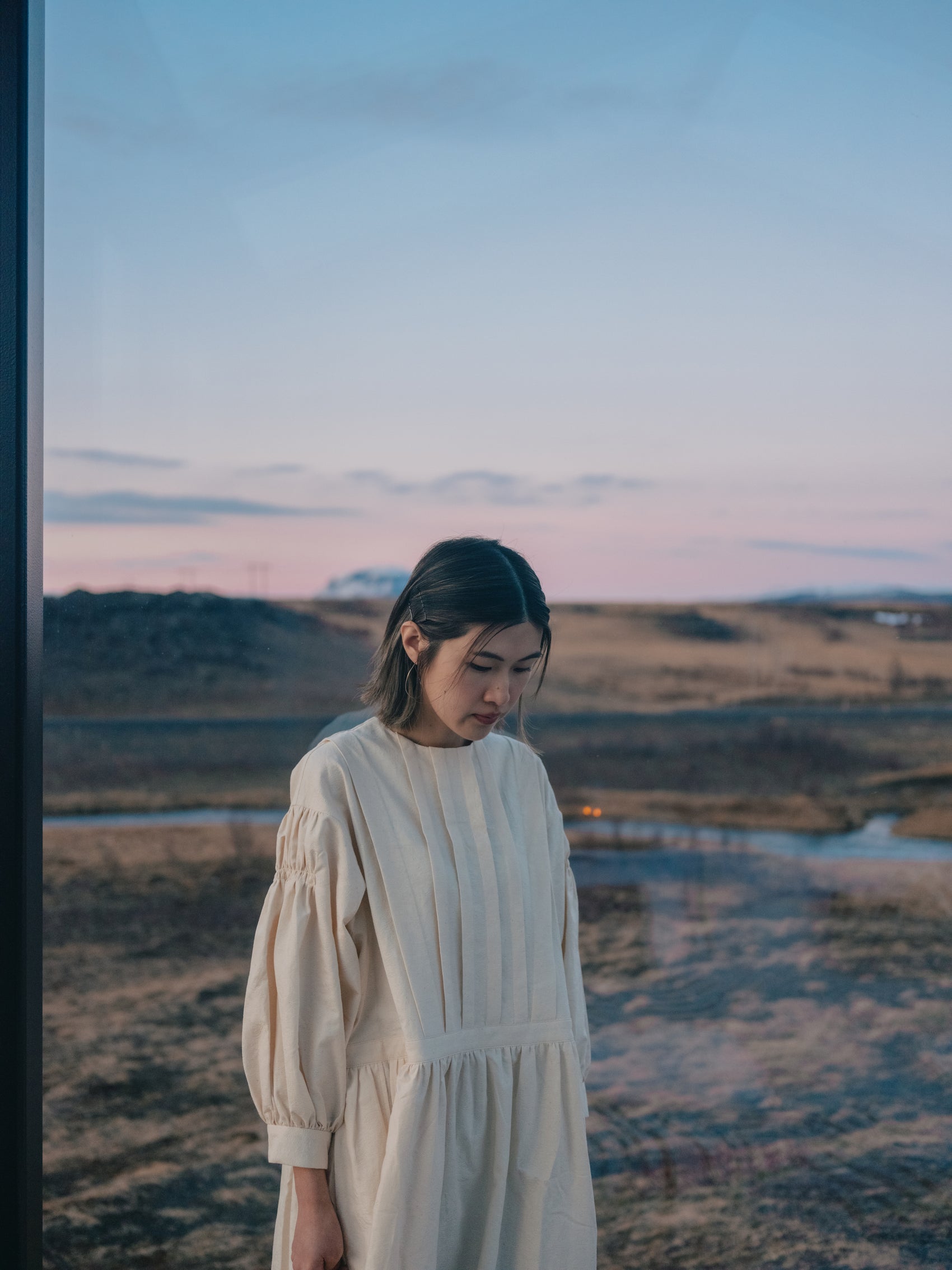 白晝（まひる）の夢 tucked dress
