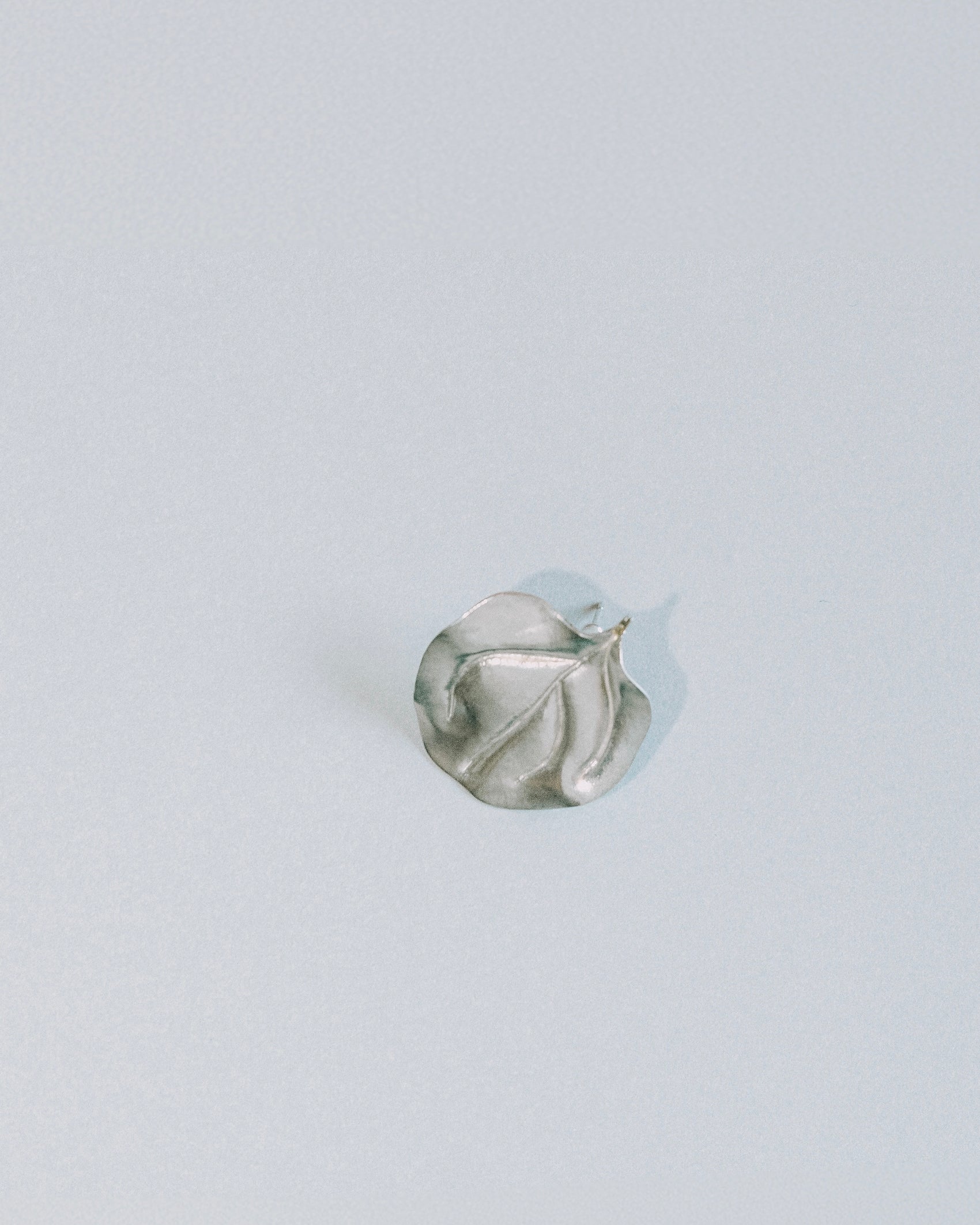 銀丸葉のpierced earring/typeB  ※片耳専用