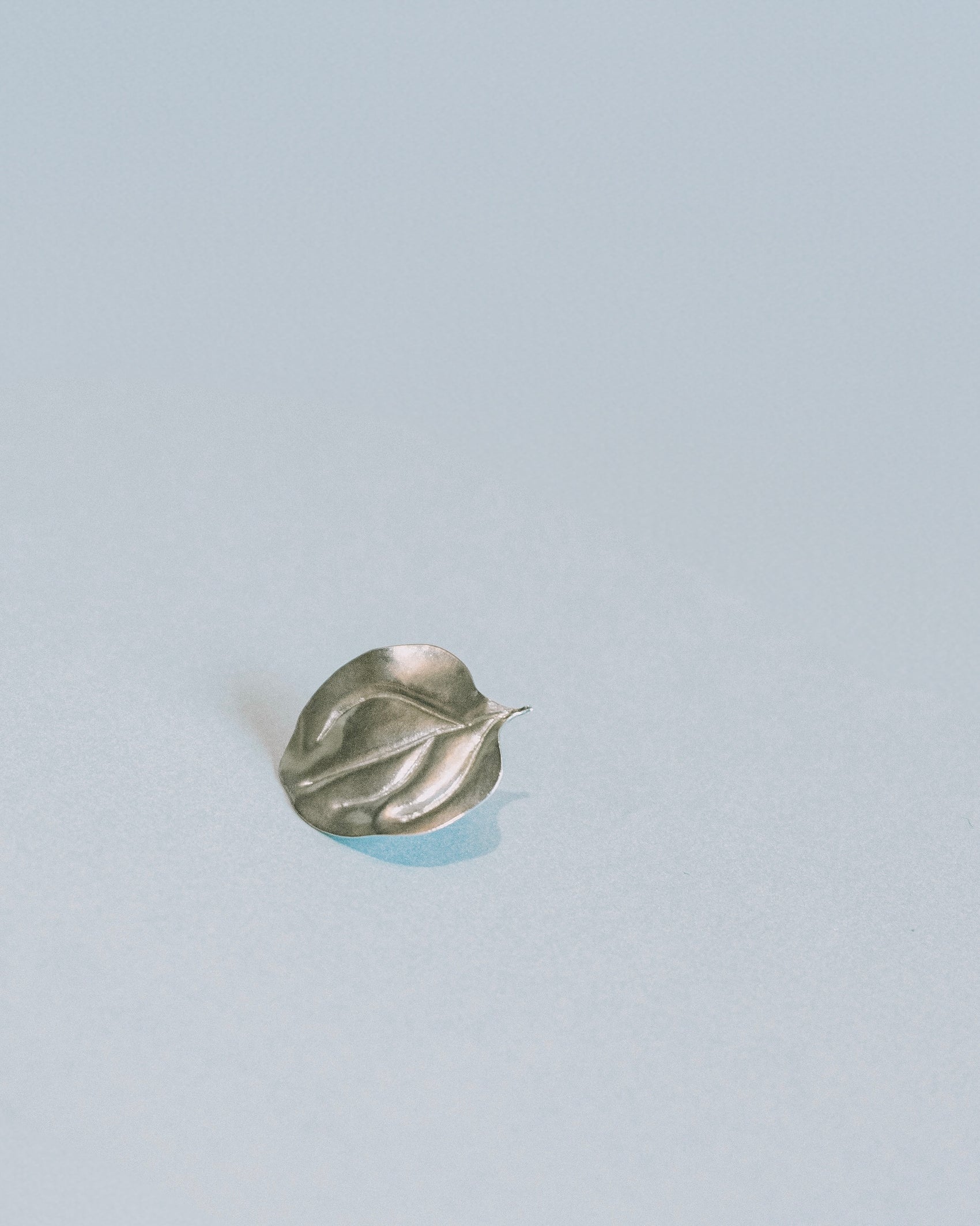 銀丸葉のpierced earring/typeB  ※片耳専用