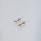 hook earring / brass+950silver